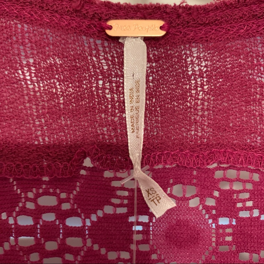 Free People Plum Lace Top - Picture 8 of 9